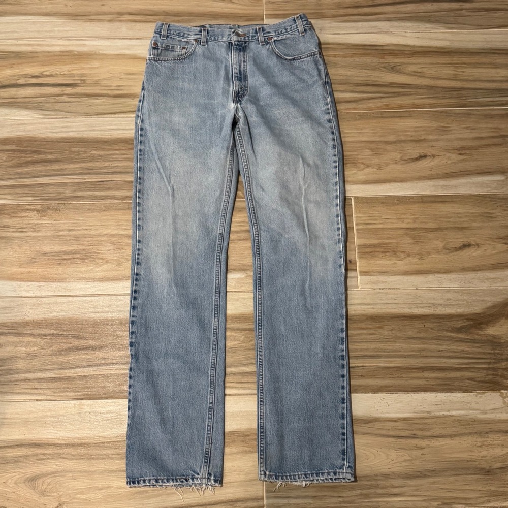 Vintage Levis 505 Regular Fit Jeans Made in USA 36x36 Distressed Denim